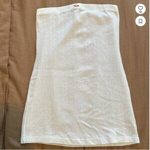 With Jean Strapless White Dress